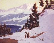 Elmer Wachtel Convict Lake,n.d. USA oil painting artist
